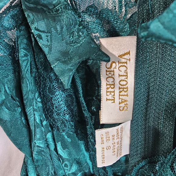 Vintage Victoria Secret Gold Label Teddy Small Hunter Green - Picture 5 of 5